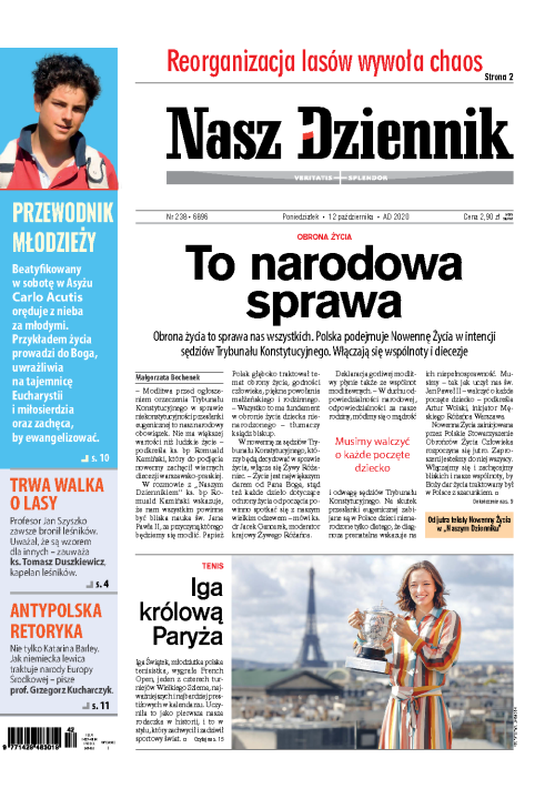 Nasz Dziennik z dnia 12.10.2020 wydanie PDF