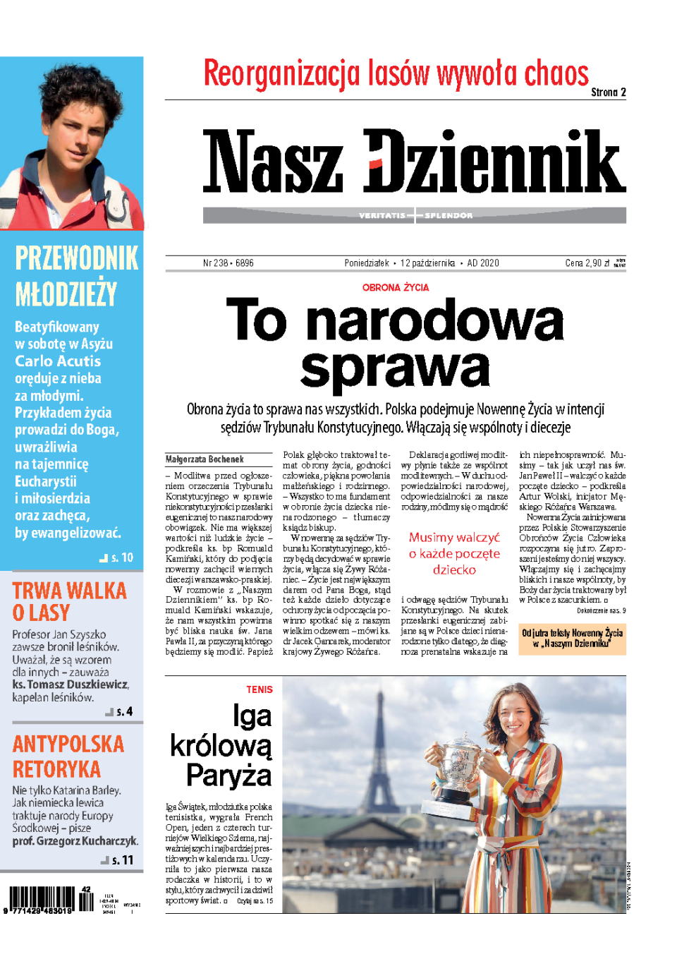 Nasz Dziennik z dnia 12.10.2020 wydanie PDF