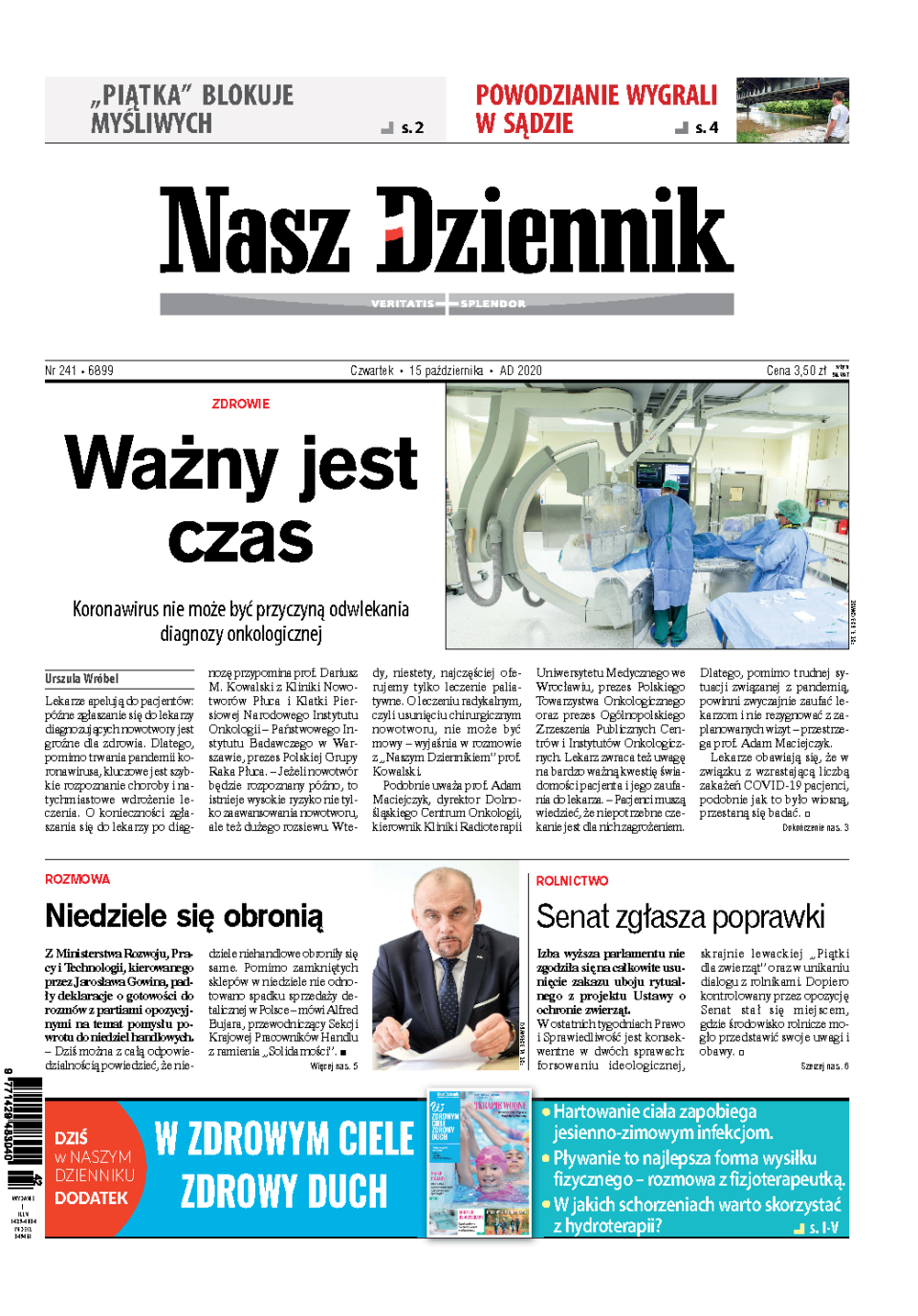 Nasz Dziennik z dnia 15.10.2020 wydanie PDF