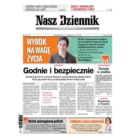Nasz Dziennik z dnia 17.10.2020 wydanie PDF