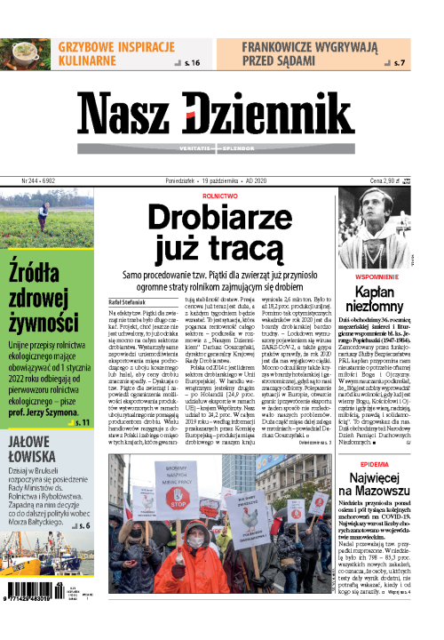 Nasz Dziennik z dnia 19.10.2020 wydanie PDF