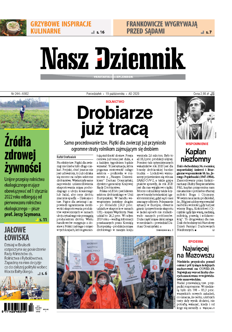 Nasz Dziennik z dnia 19.10.2020 wydanie PDF