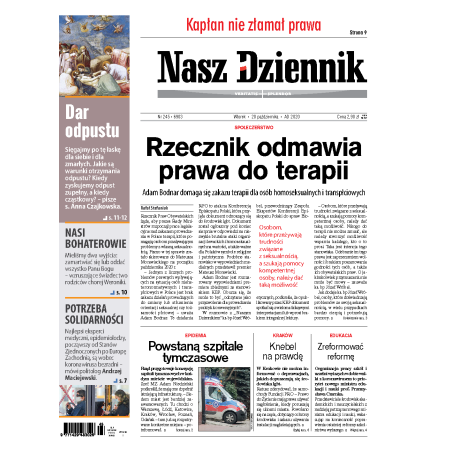 Nasz Dziennik z dnia 20.10.2020 wydanie PDF