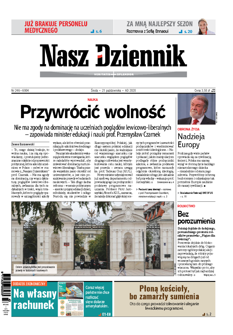 Nasz Dziennik z dnia 21.10.2020 wydanie PDF