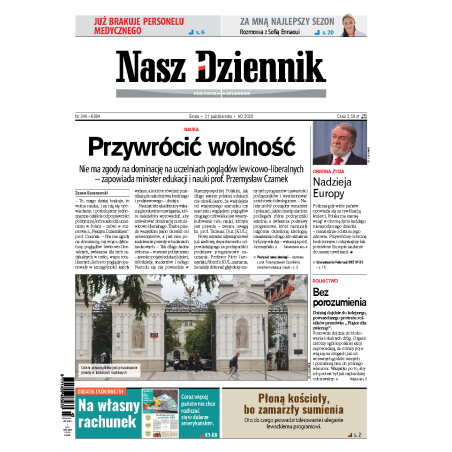 Nasz Dziennik z dnia 21.10.2020 wydanie PDF