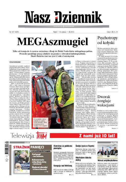 Nasz Dziennik z dnia 14.06.2013 wydanie PDF