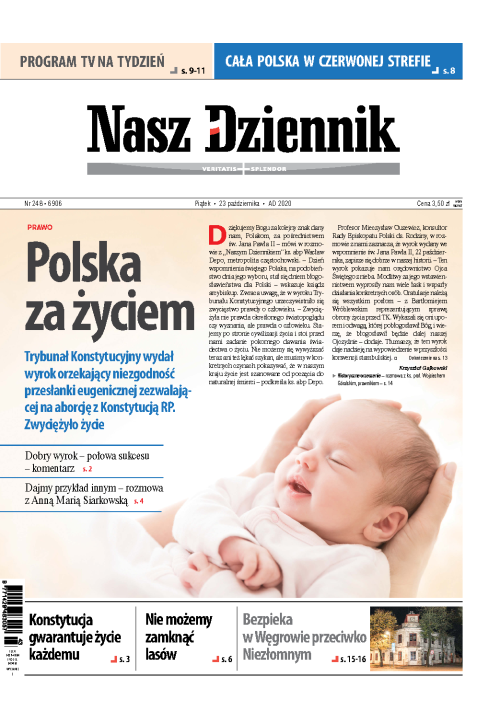 Nasz Dziennik z dnia 23.10.2020 wydanie PDF