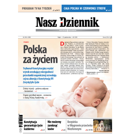 Nasz Dziennik z dnia 23.10.2020 wydanie PDF