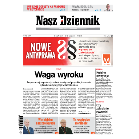 Nasz Dziennik z dnia 24.10.2020 wydanie PDF