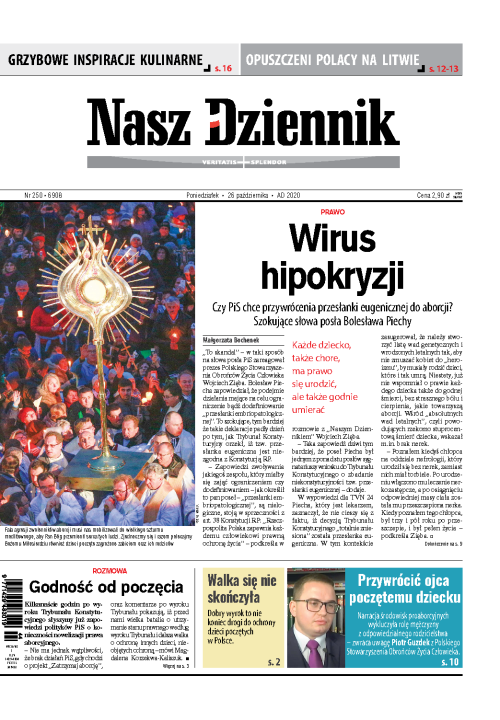 Nasz Dziennik z dnia 26.10.2020 wydanie PDF