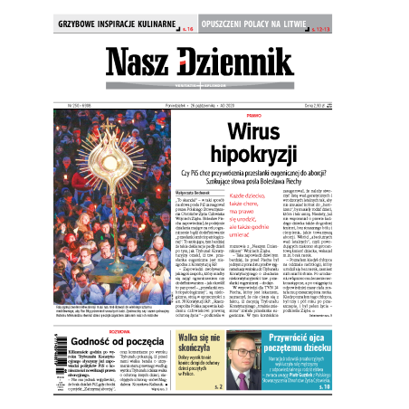 Nasz Dziennik z dnia 26.10.2020 wydanie PDF