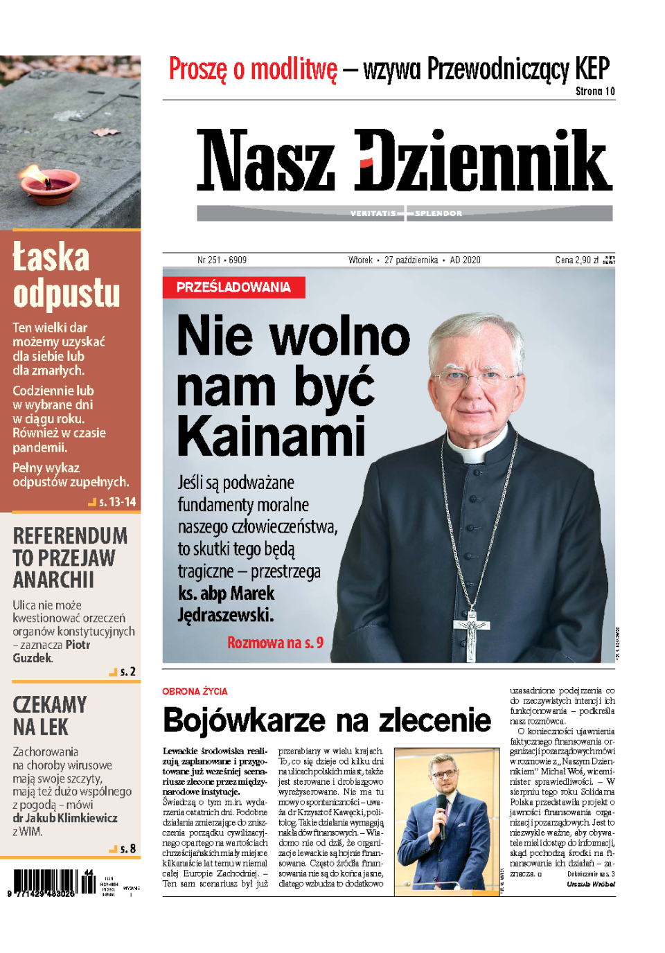 Nasz Dziennik z dnia 27.10.2020 wydanie PDF