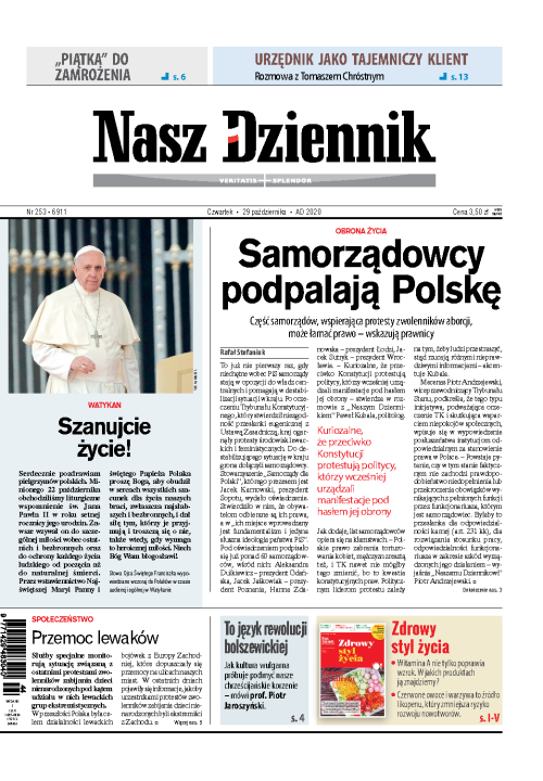 Nasz Dziennik z dnia 29.10.2020 wydanie PDF