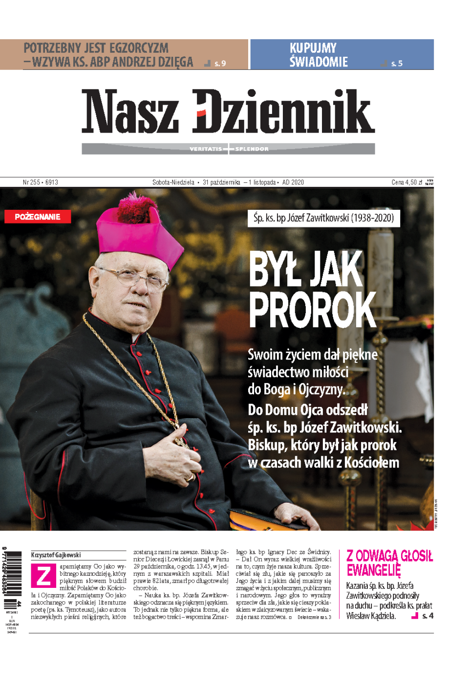 Nasz Dziennik z dnia 31.10.2020 wydanie PDF