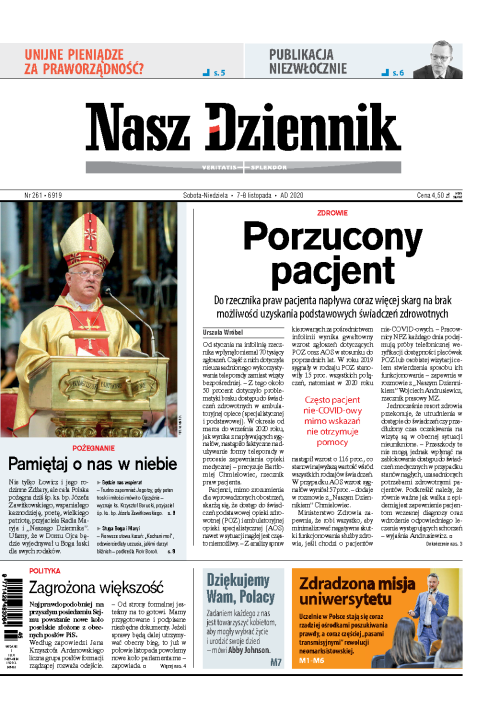 Nasz Dziennik z dnia 07.11.2020 wydanie PDF