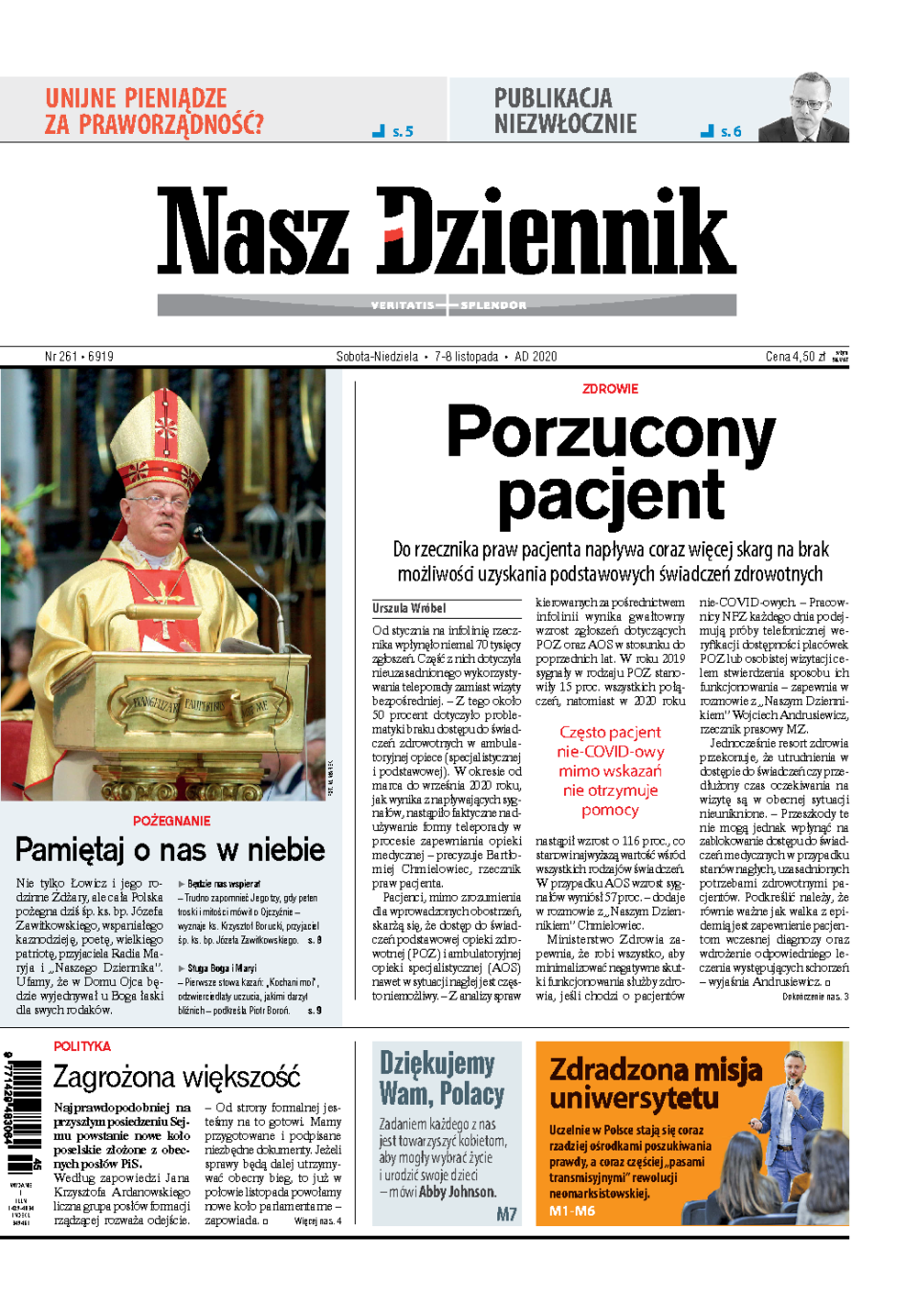 Nasz Dziennik z dnia 07.11.2020 wydanie PDF