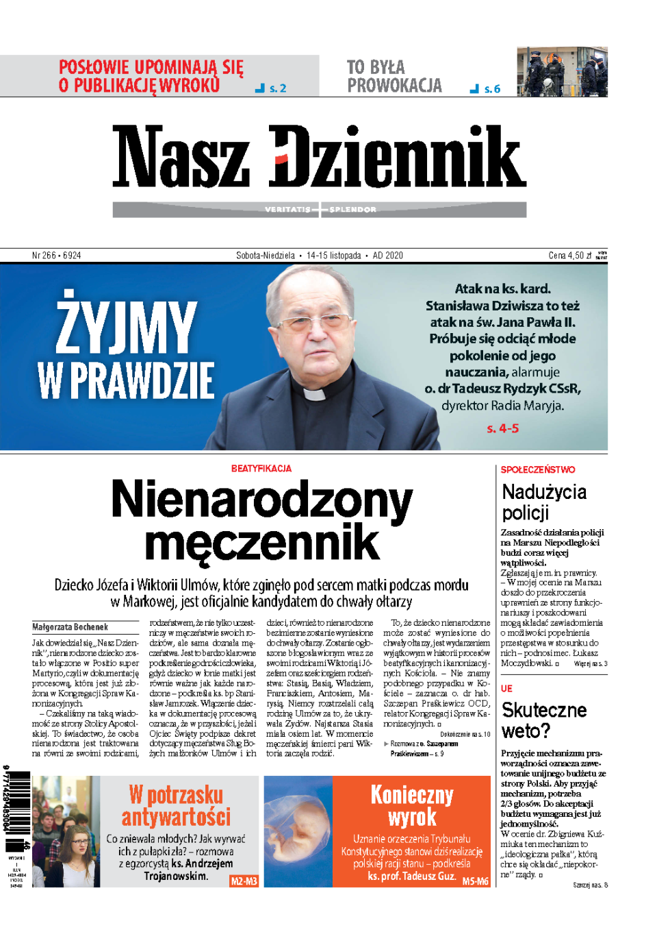 Nasz Dziennik z dnia 14.11.2020 wydanie PDF