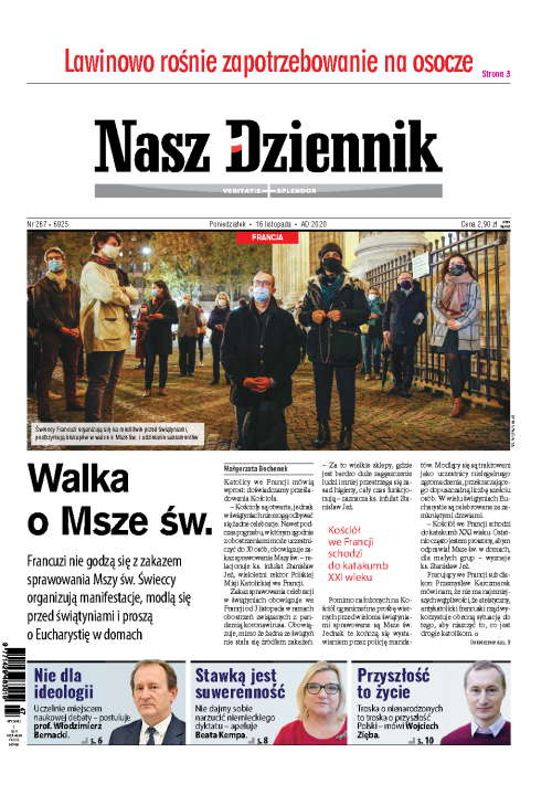 Nasz Dziennik z dnia 16.11.2020 wydanie PDF
