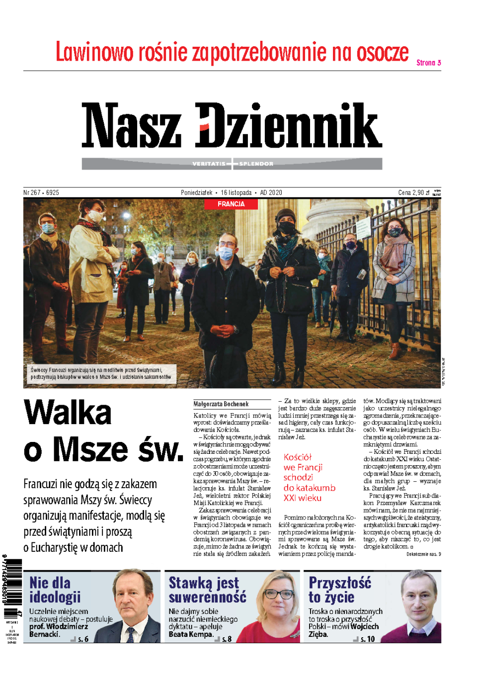 Nasz Dziennik z dnia 16.11.2020 wydanie PDF