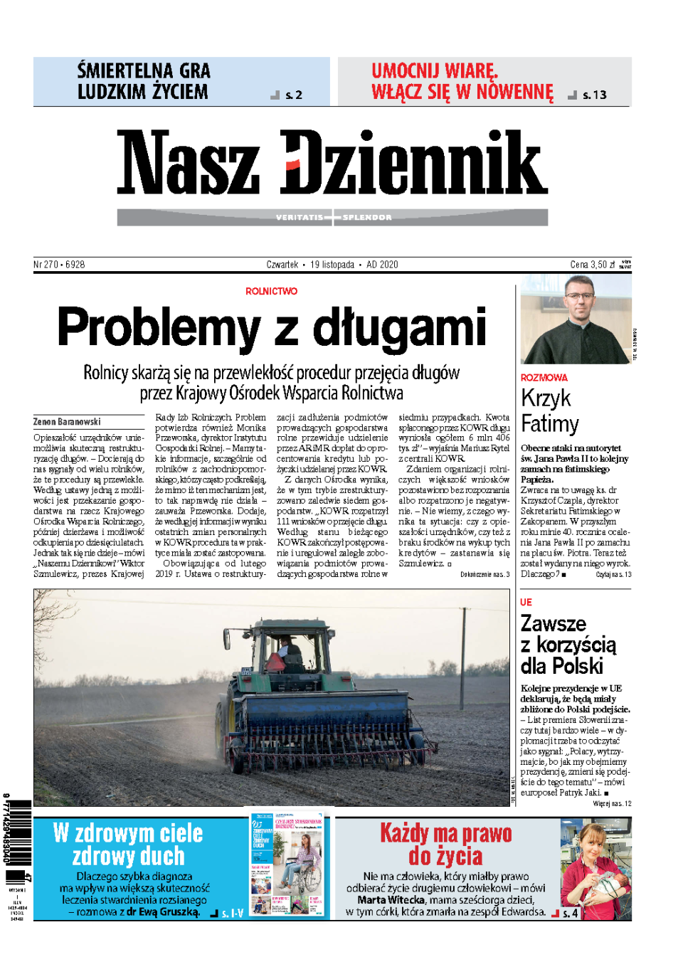 Nasz Dziennik z dnia 19.11.2020 wydanie PDF