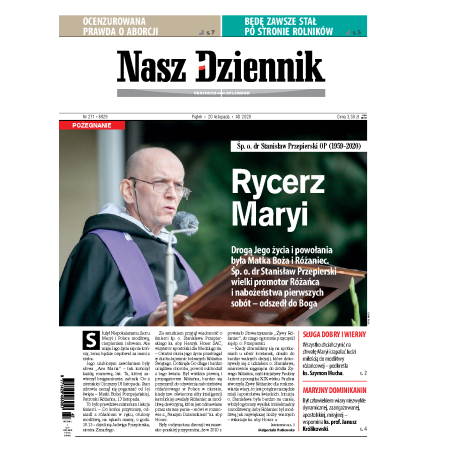 Nasz Dziennik z dnia 20.11.2020 wydanie PDF