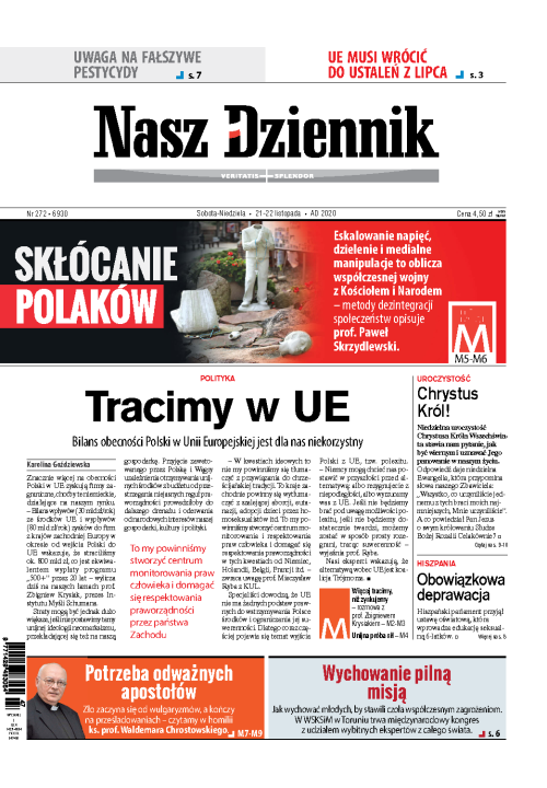 Nasz Dziennik z dnia 21.11.2020 wydanie PDF