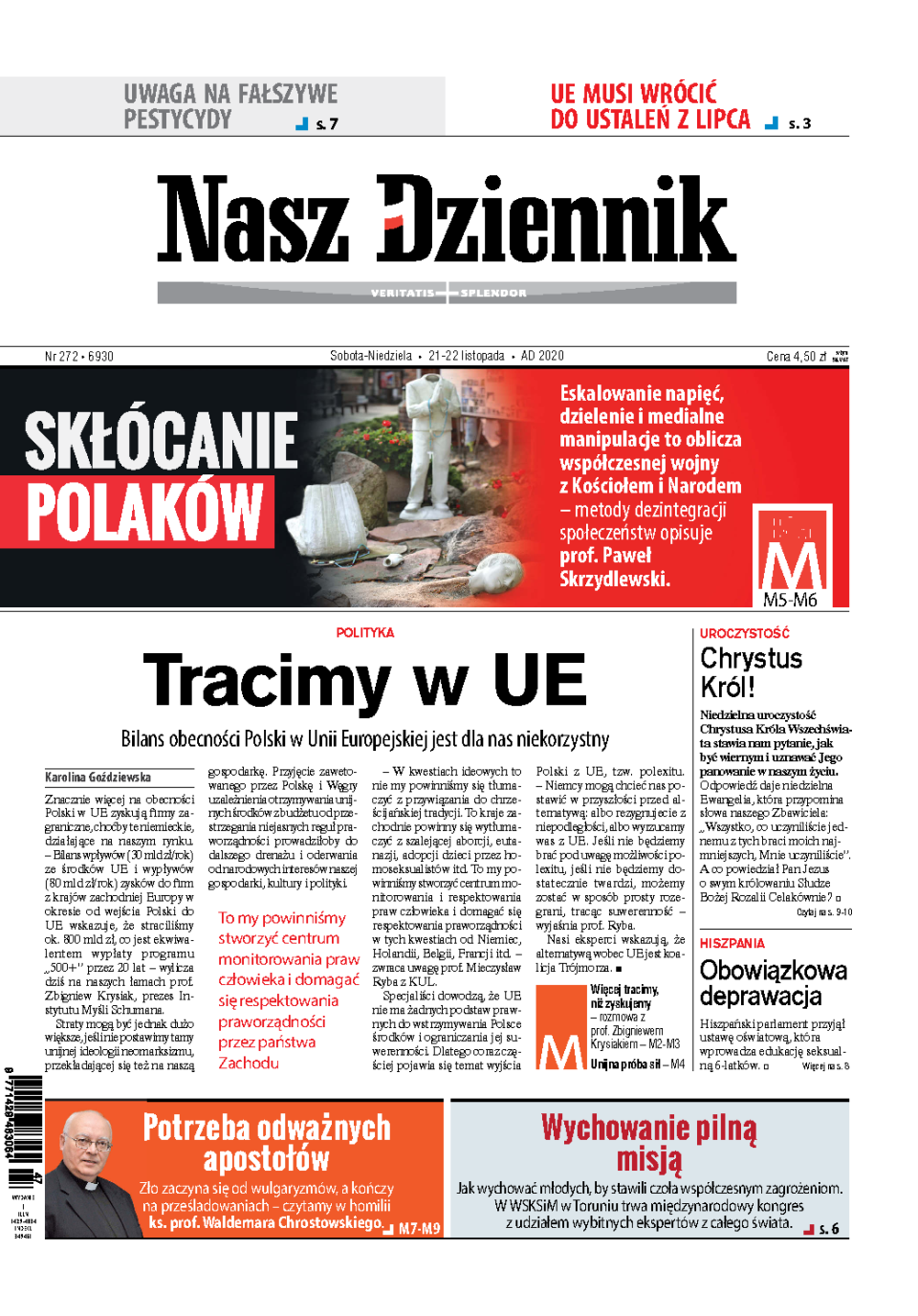 Nasz Dziennik z dnia 21.11.2020 wydanie PDF