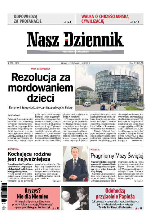 Nasz Dziennik z dnia 24.11.2020 wydanie PDF