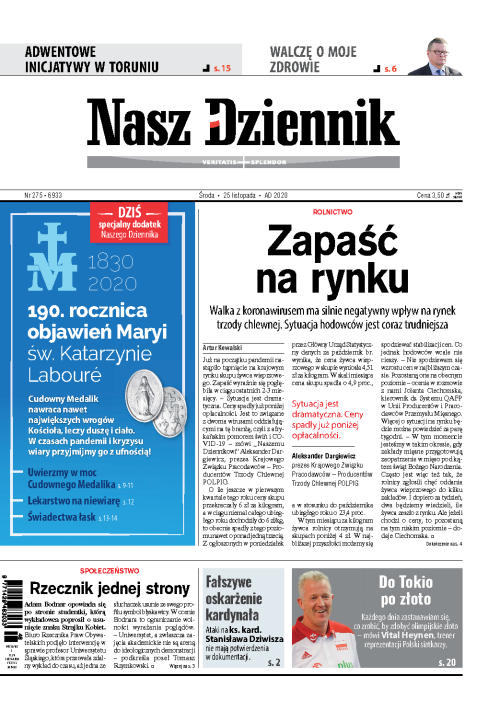 Nasz Dziennik z dnia 25.11.2020 wydanie PDF