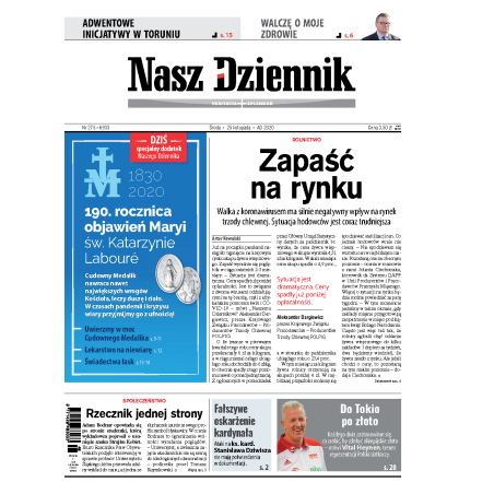 Nasz Dziennik z dnia 25.11.2020 wydanie PDF