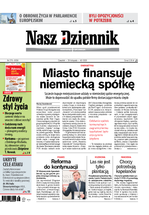 Nasz Dziennik z dnia 26.11.2020 wydanie PDF
