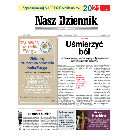 Nasz Dziennik z dnia 30.11.2020 wydanie PDF