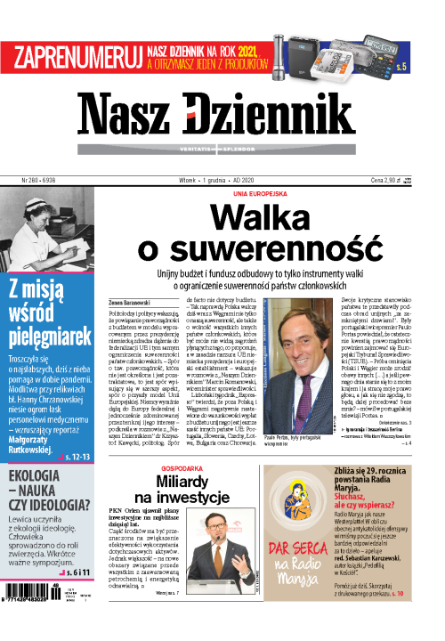 Nasz Dziennik z dnia 01.12.2020 wydanie PDF