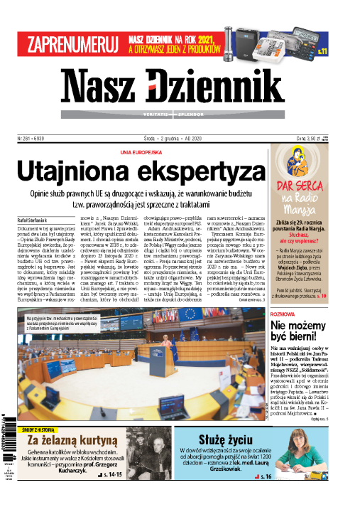 Nasz Dziennik z dnia 02.12.2020 wydanie PDF