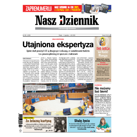 Nasz Dziennik z dnia 02.12.2020 wydanie PDF