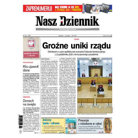Nasz Dziennik z dnia 03.12.2020 wydanie PDF