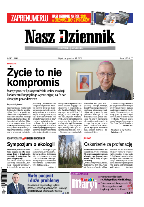 Nasz Dziennik z dnia 04.12.2020 wydanie PDF