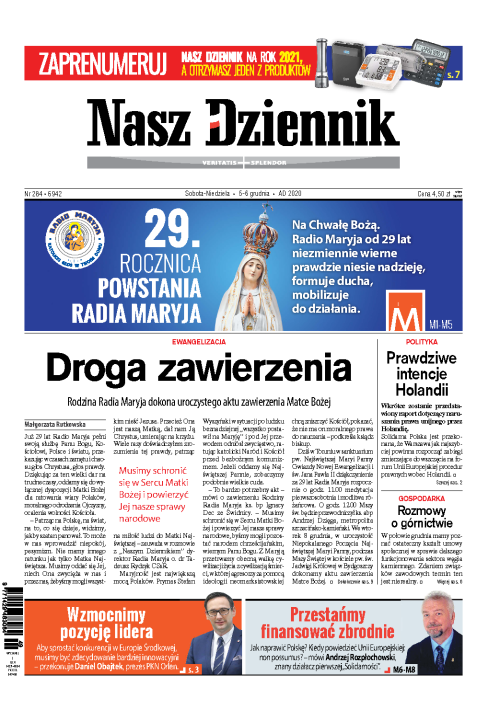 Nasz Dziennik z dnia 05.12.2020 wydanie PDF