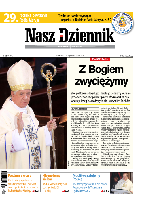 Nasz Dziennik z dnia 07.12.2020 wydanie PDF