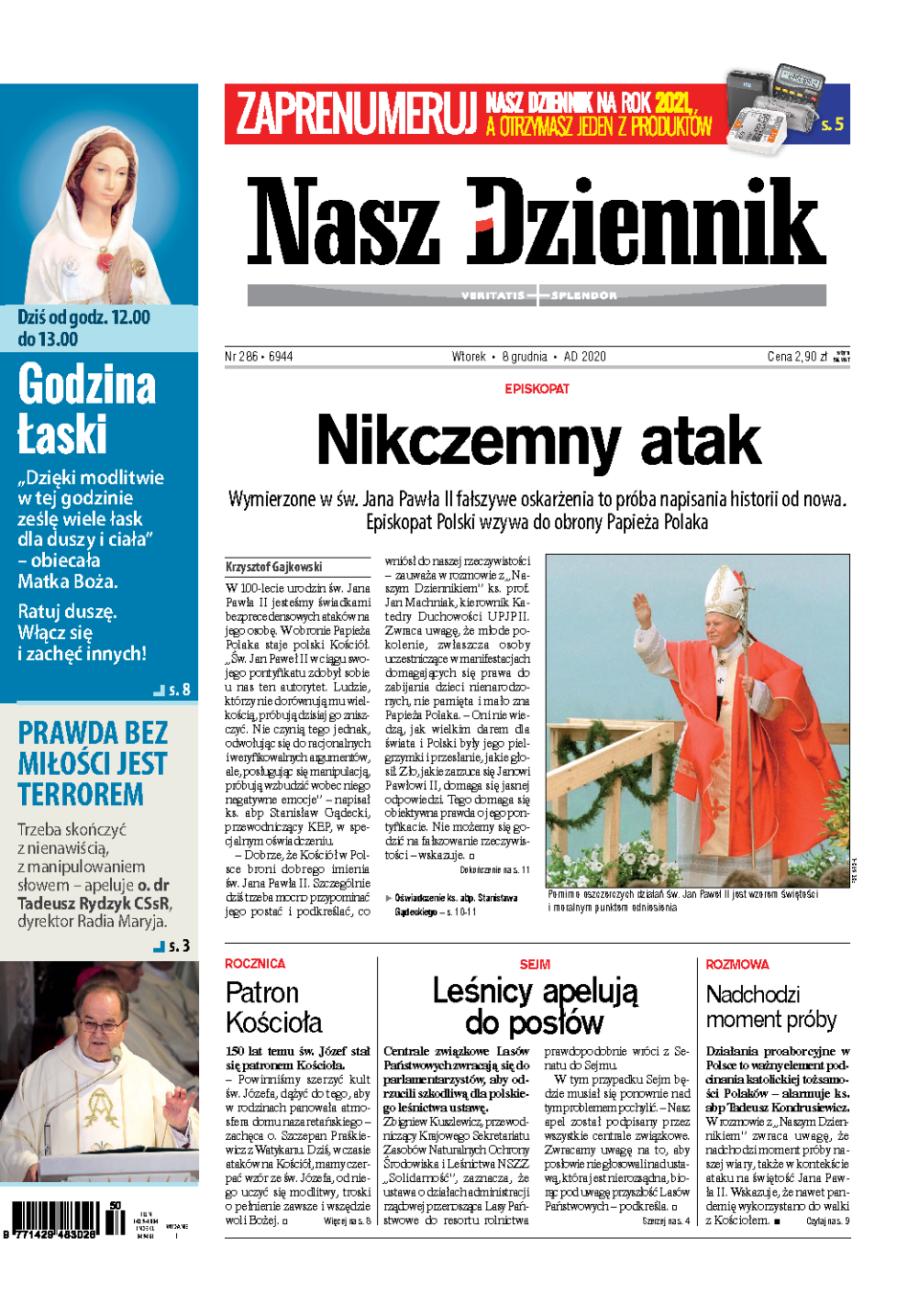 Nasz Dziennik z dnia 08.12.2020 wydanie PDF