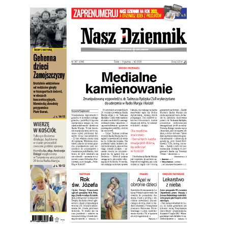 Nasz Dziennik z dnia 09.12.2020 wydanie PDF