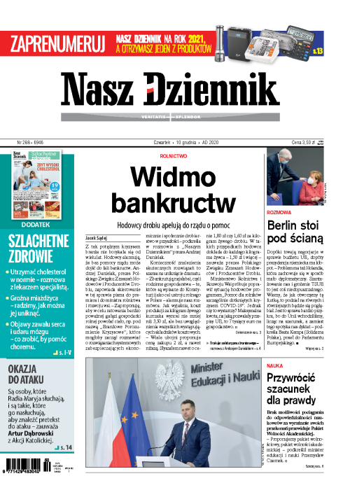 Nasz Dziennik z dnia 10.12.2020 wydanie PDF