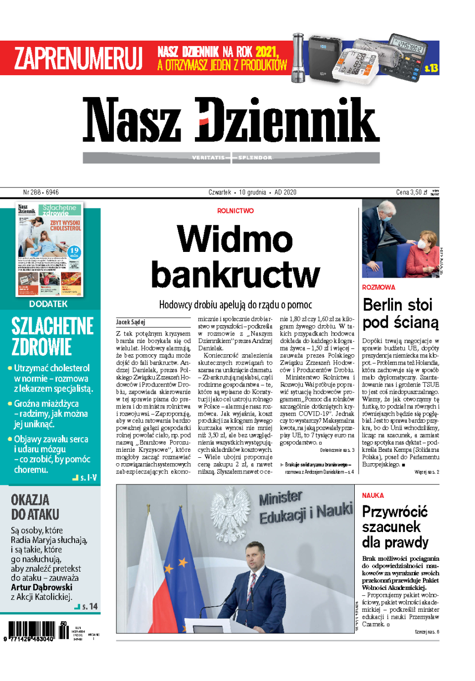 Nasz Dziennik z dnia 10.12.2020 wydanie PDF