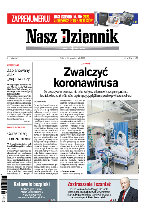 Nasz Dziennik z dnia 11.12.2020 wydanie PDF