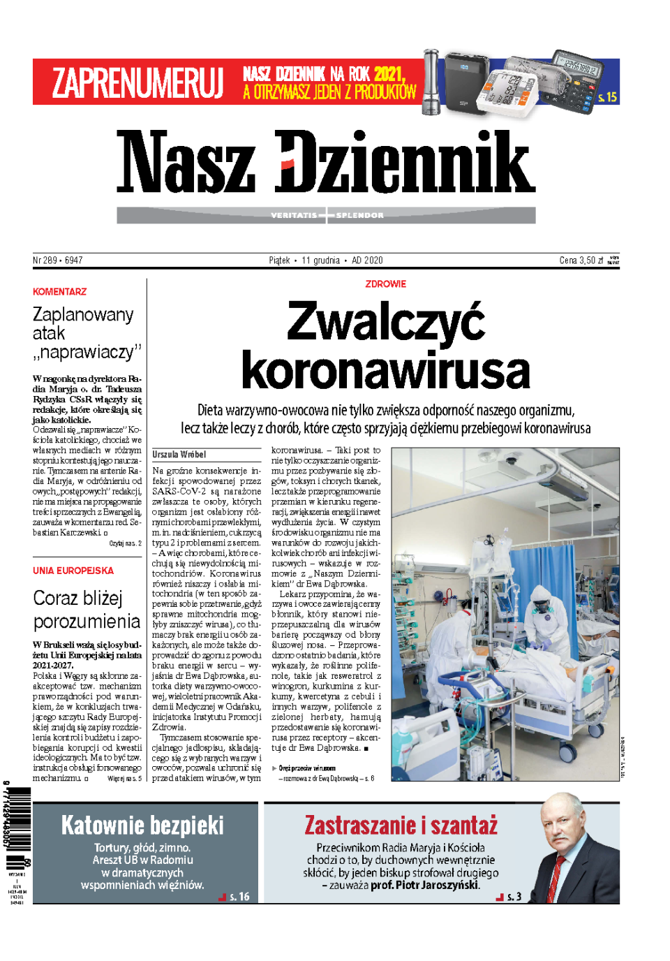 Nasz Dziennik z dnia 11.12.2020 wydanie PDF