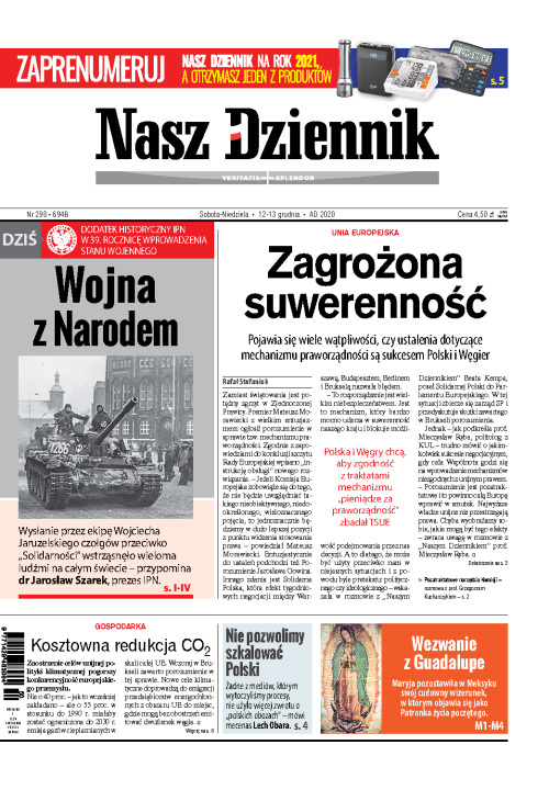 Nasz Dziennik z dnia 12.12.2020 wydanie PDF