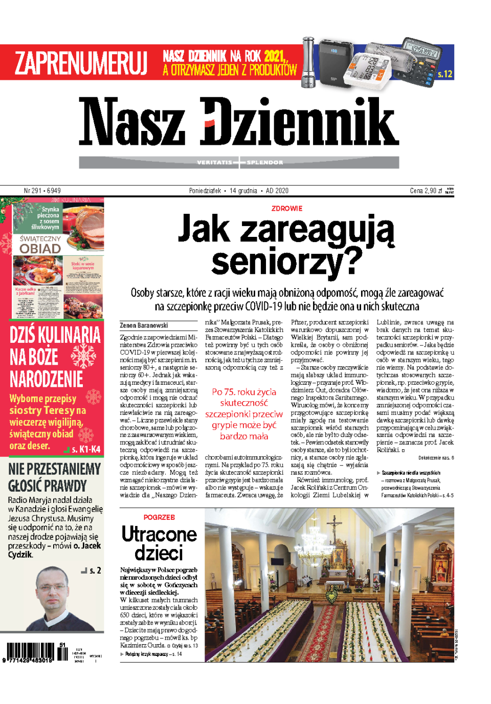 Nasz Dziennik z dnia 14.12.2020 wydanie PDF