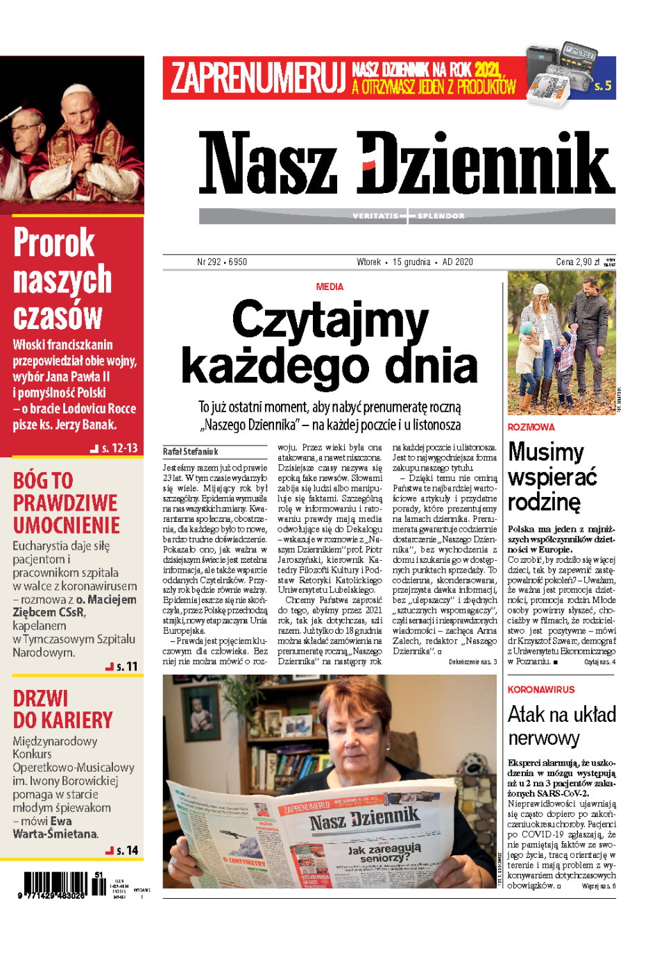 Nasz Dziennik z dnia 15.12.2020 wydanie PDF