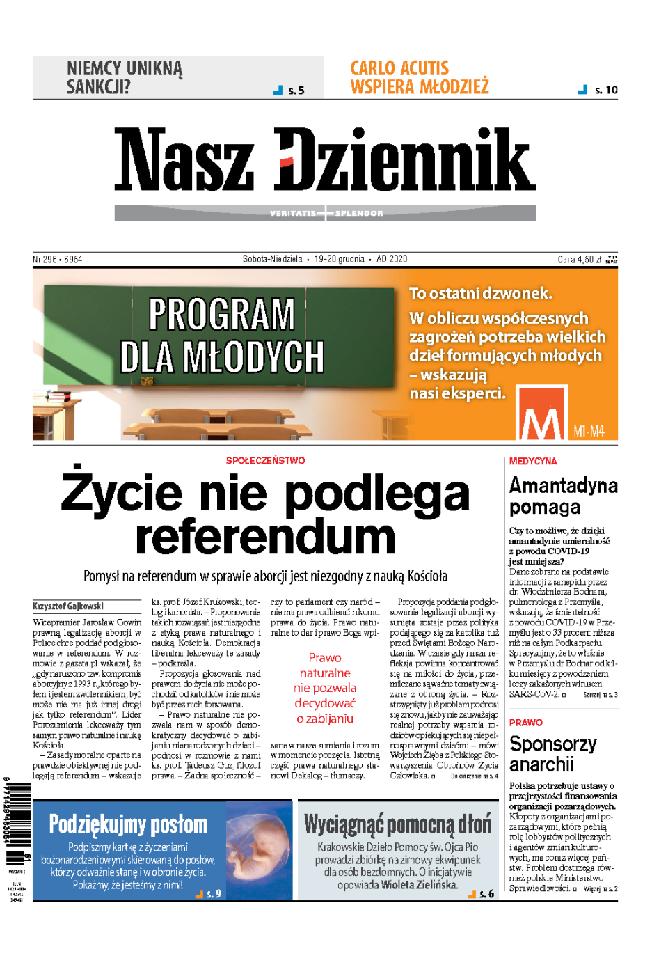 Nasz Dziennik z dnia 19.12.2020 wydanie PDF