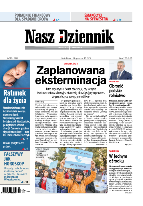 Nasz Dziennik z dnia 28.12.2020 wydanie PDF